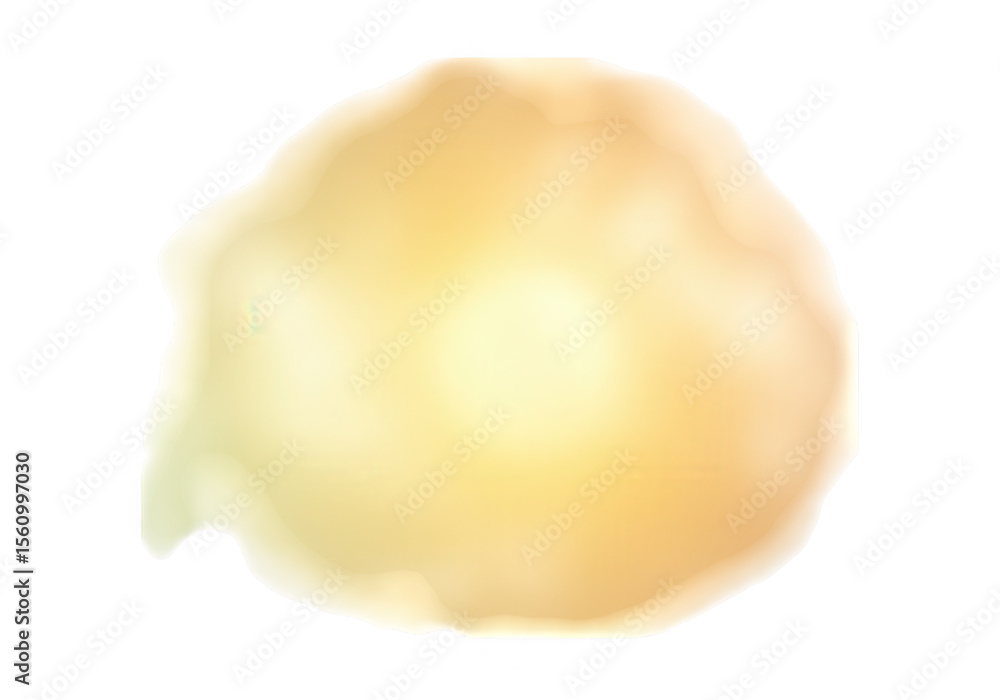 A soft watercolor stain in shades of yellow and orange, isolated on transparent background A soft watercolor stain in shades of yellow and orange, isolated on transparent background