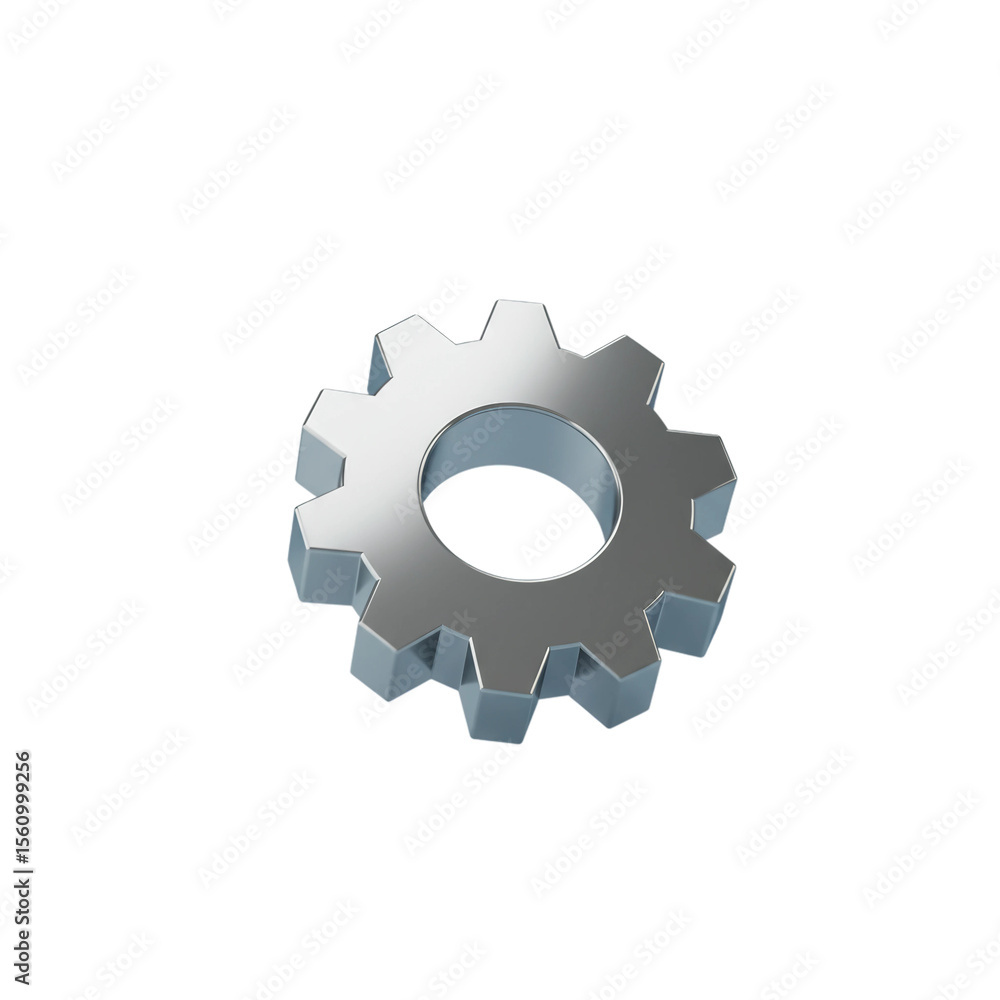 Gears icon on white background, generative ai Gears icon on white background, generative ai