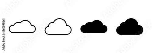 Cloud icon vector. cloud sign and symbol
