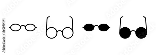 Glasses icon vector. Glasses sign and symbol