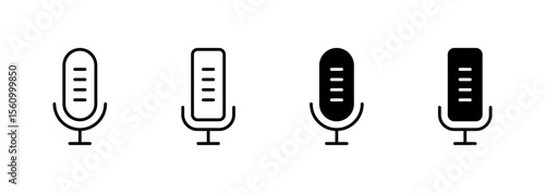 Microphone icon vector. karaoke sign and symbol