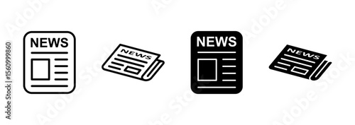 Newspaper icon vector. news paper sign and symbolign