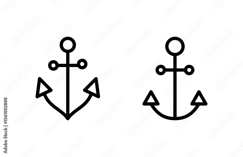 Obraz premium Anchor icon vector illustration. Anchor sign and symbol. Anchor marine icon.