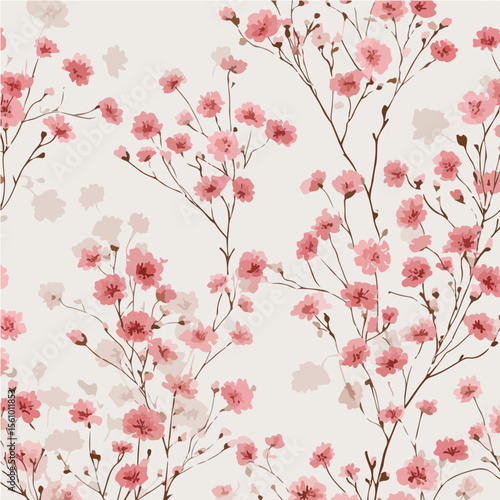 Plant leaves and flower textures, exquisite vector floral patterns.