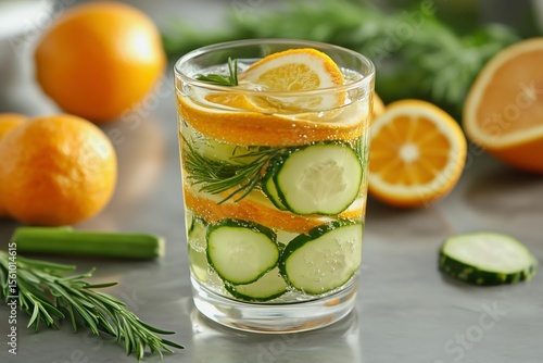 Close-up of a cocktail with lime and mint