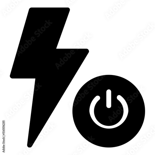 Power Icon in Solid Style