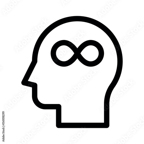 Philosophy line icon. School Subjects. Simple vector symbol used for school, travel, or education themes. Clean linear design, Thin stroke design, isolated on white.