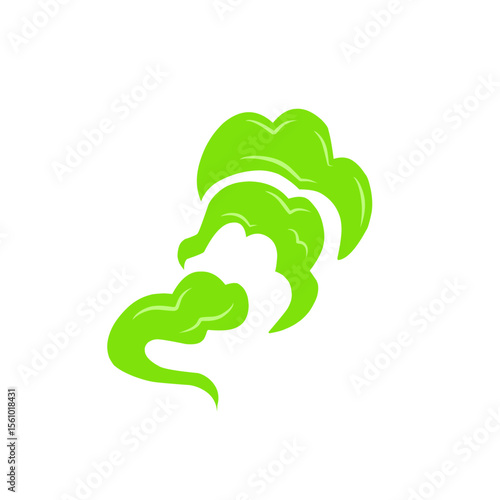 comic green fart cloud