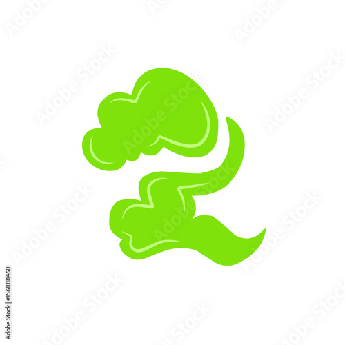 comic green fart cloud