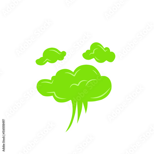 comic green fart cloud