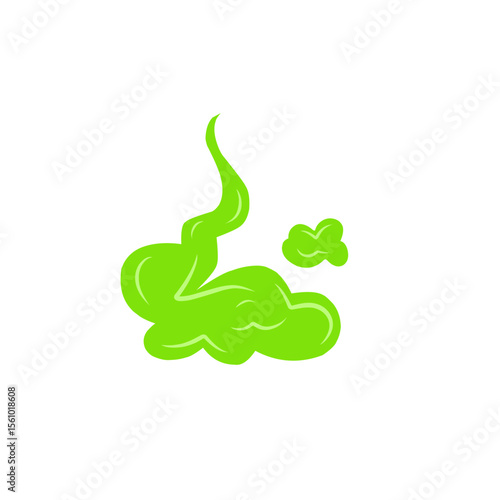 comic green fart cloud