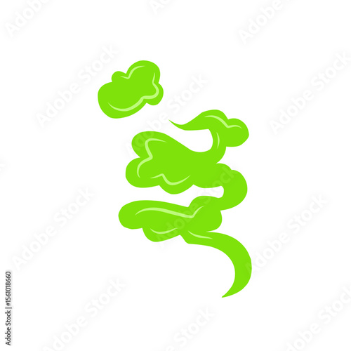 comic green fart cloud