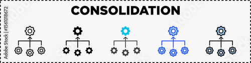 Consolidation Icon Pack Line Glyph
