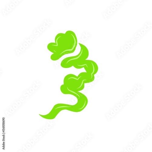 comic green fart cloud