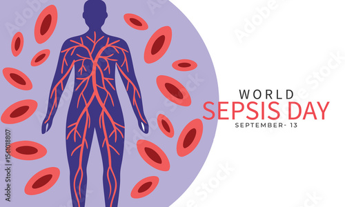 World Sepsis Day. Sepsis Concept Design Background.