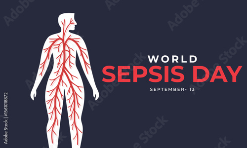 World Sepsis Day. Sepsis Concept Design Background.