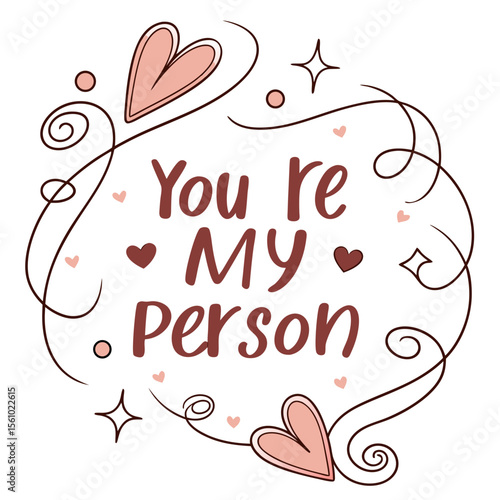 You re my person romantic hearts greeting card love