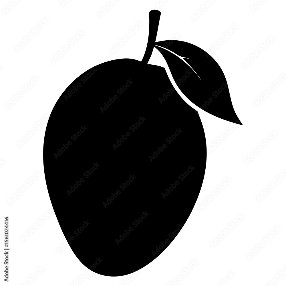 Fototapeta premium A ripe mango isolated on white background