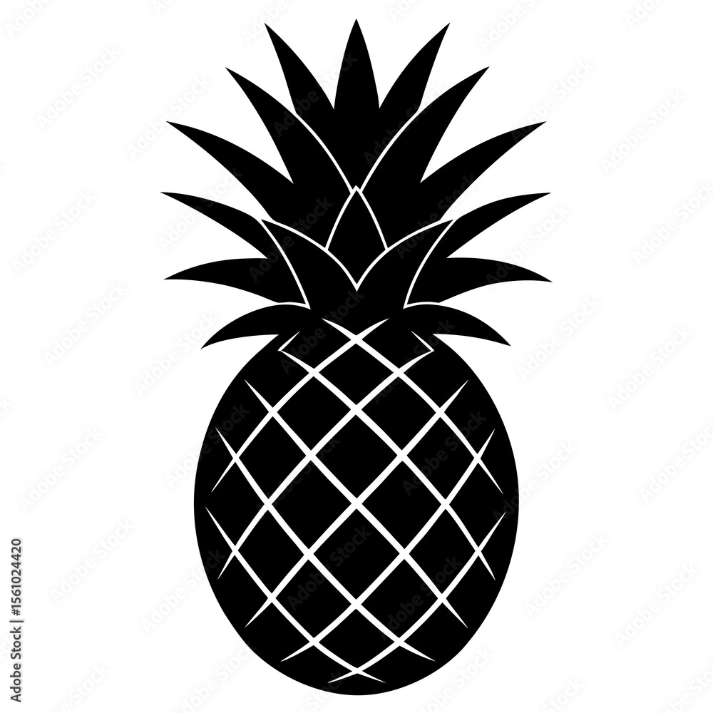 Obraz premium A black pineapple isolated on white background