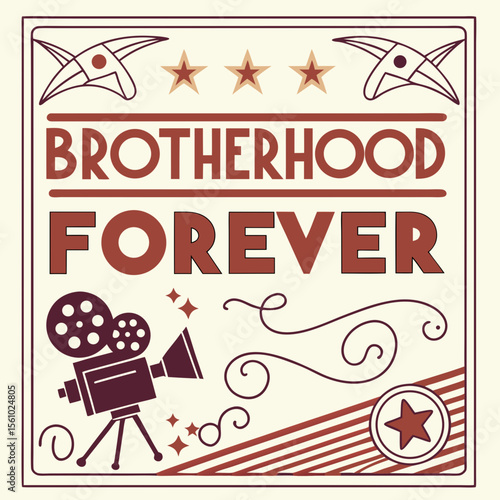 Brotherhood Forever cinematic movie poster vintage