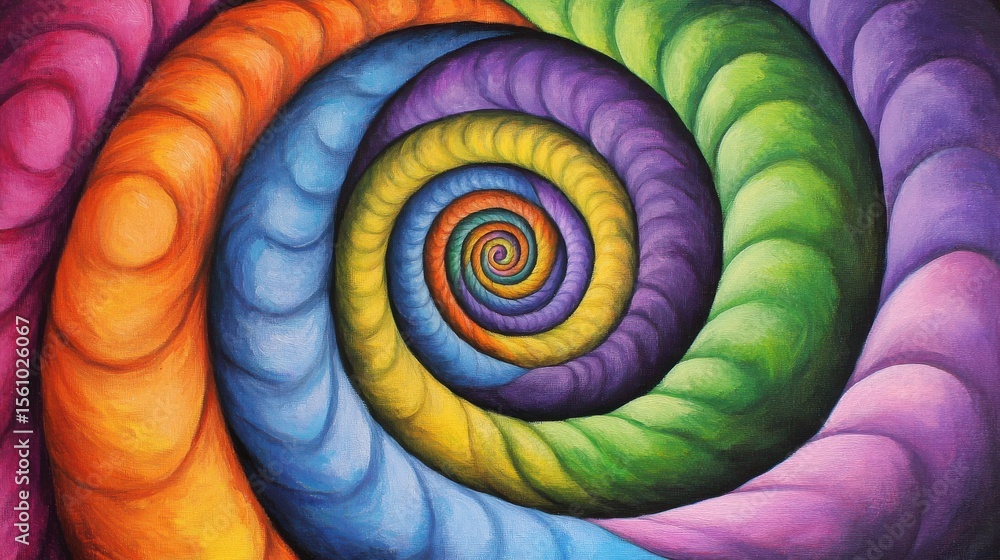 Fototapeta premium Vivid Psychedelic Swirls in Bright Colors and Patterns