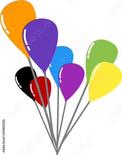 Wallpaper Mural Colorful balloons illustration  Torontodigital.ca