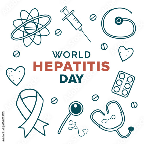 WORLD HEPATITIS DAY vector illustration
