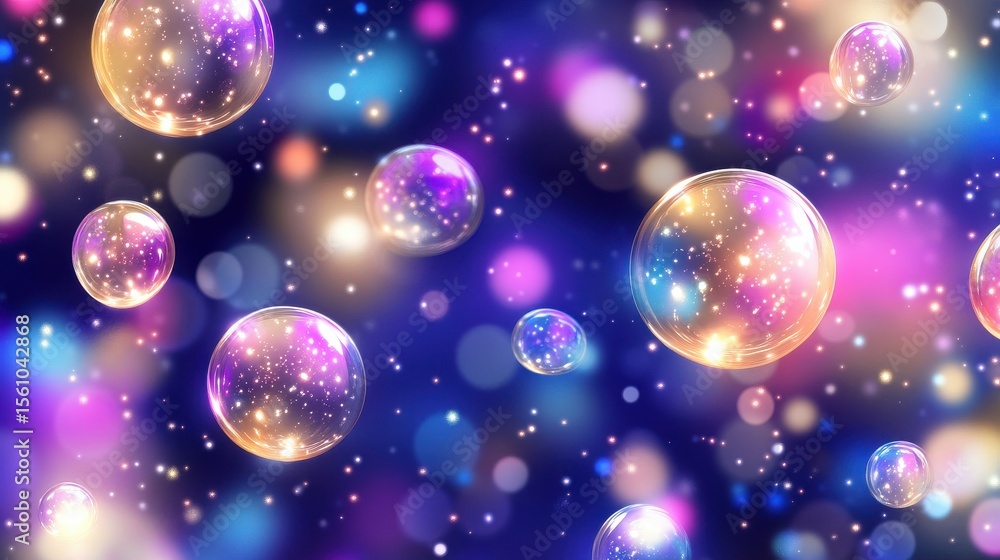 Colorful Floating Spheres with Smooth Light Transitions in Space Colorful Floating Spheres with Smooth Light Transitions in Space