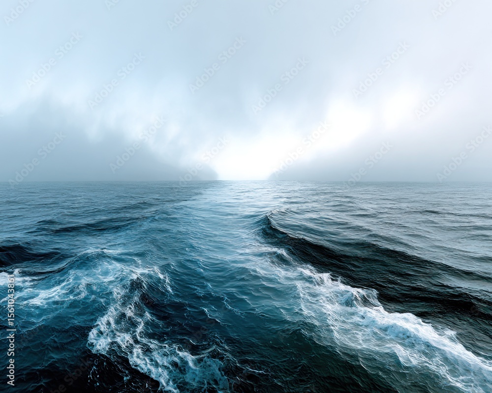 Fototapeta premium Misty ocean pathway