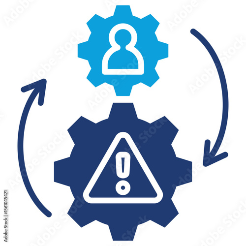 Operational Risk Flat Blue Icon