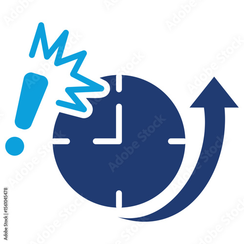 Downtime Impact Flat Blue Icon