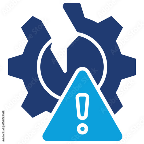 Operational Disruption Flat Blue Icon