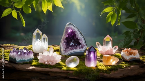 Pink and purple butterflies blossom in the spring nature on grass and water, a celebration of floral beauty