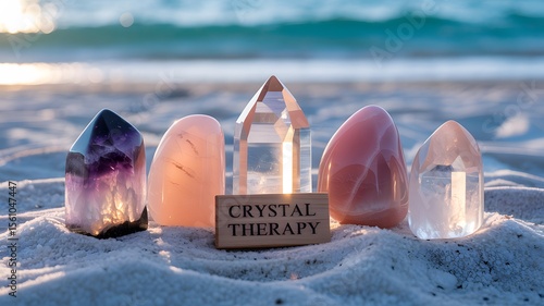 Relax on the tropical beach this summer vacation, where sunglasses reflect the ocean, sky, and a distant boat by the coast