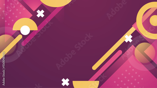 Abstract geometric design featuring purple and coral shapes. Great for modern branding, backgrounds, or graphic designs needing a unique touch.