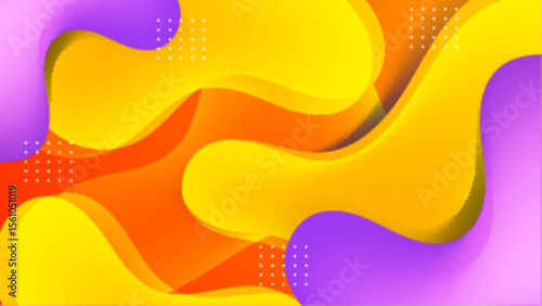 Abstract yellow orange and purple wavy shapes suitable for backgrounds, graphic design, and creative projects needing bold colors and textures.