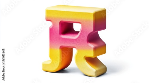 Bright Gradient Typeface with Yellow to Pink Transitions on White