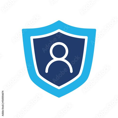 user protection colored icon symbol vector design good for web or mobile app