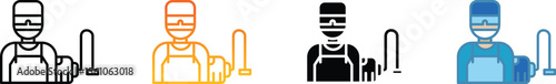disinfection service multi - style icon	