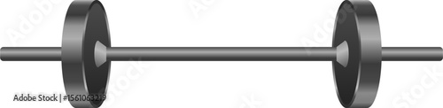 Illustration of a metal barbell. Vector file format. Gradient color.