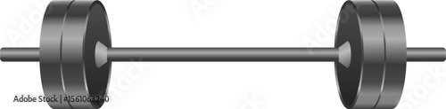 Illustration of a metal barbell. Vector file format. Gradient color.