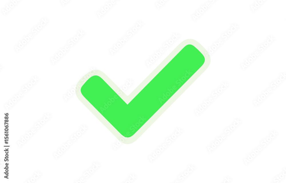 Bright green check mark symbol with a subtle light green outline isolated on a transparent background for digital use and design projects isolated on transparent background Bright green check mark symbol with a subtle light green outline isolated on a transparent background for digital use and design projects isolated on transparent background