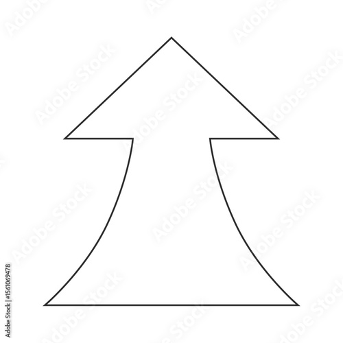 上を指し示す矢印アイコン