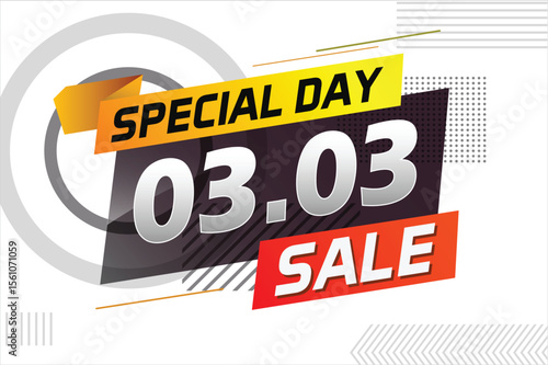 special day 03 03 word concept vector illustration with megaphone and 3d style, landing page, template, ui, web, mobile app, poster, banner, flyer, background, gift card, coupon, label, wallpaper