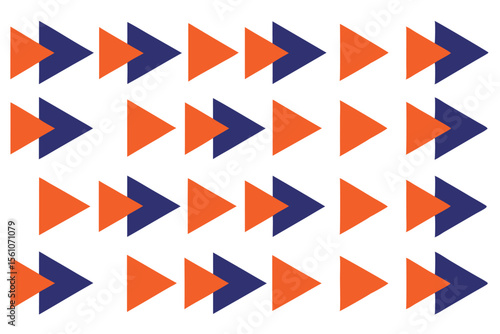 Free Download Abstract Geometric Pattern Repeating Orange and Blue Triangles - GFXLoad