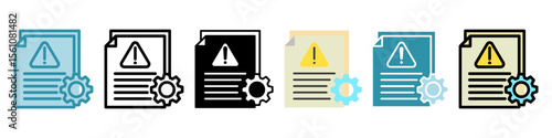 Contingency Plan multi style, mini illustration icon set. Vector  for modern concept, print, UI, UX kit, web and app development. related to risk management, business, finance.
