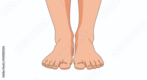 A Pair of Feet Depicted in a Style Resembling Eight Bit Graphics