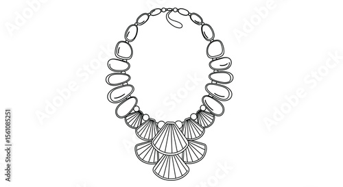 Shell Embellished Statement Necklace an Ocean Inspired Ornament for Elegant Women