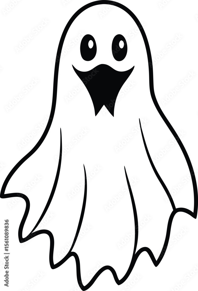 Fototapeta premium halloween ghost vector illustration
