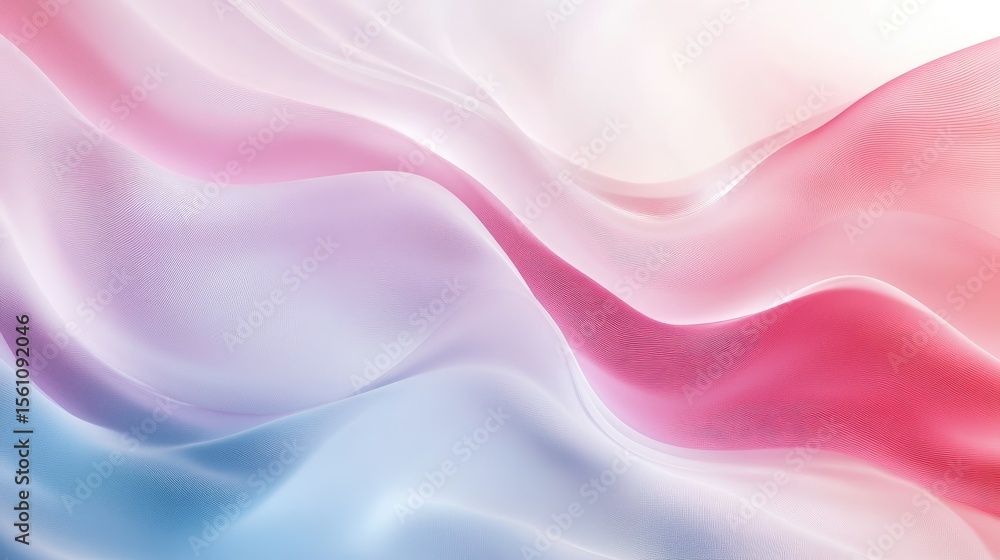 Obraz premium Delicate, flowing fabric with pastel hues.